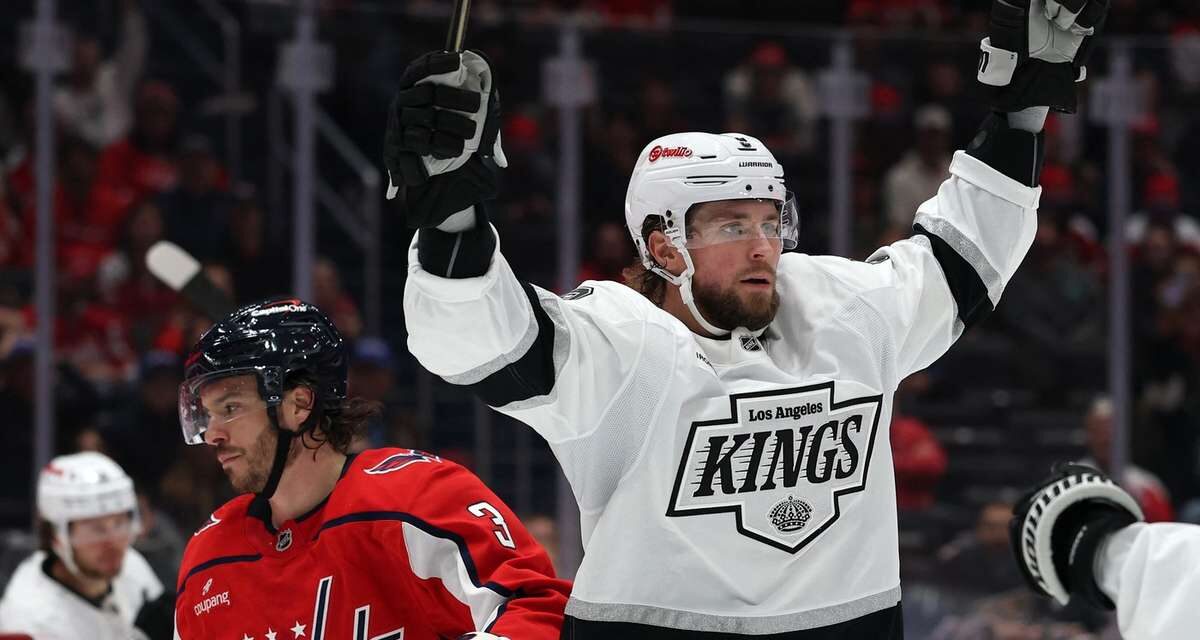 NHL roundup: Kings earn first win, Celebrini leads Sharks in OT comeback