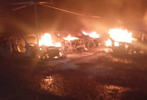 Fire destroys 21 exotic cars at Lagos mechanical workshop