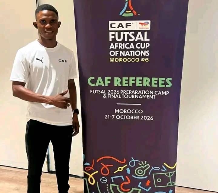 Nigeria’s FIFA Futsal Referee Ojeleye John Tope Shines at 2026 AFCON in Morocco, Handles Key Matches