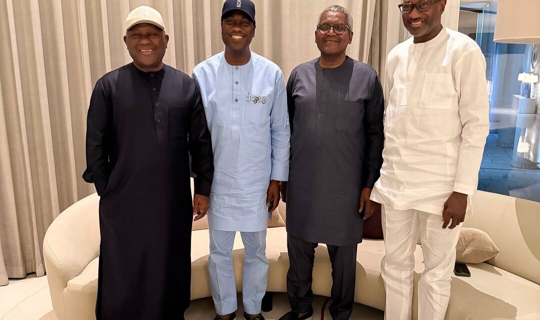 Otedola Hosts Dangote, Rabiu at Dinner Honouring Hamzat