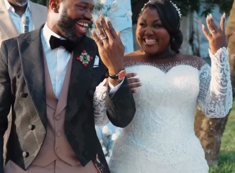 Nollywood couple, Stanze Nze and Blessing Obasi renew their vows on their 5th wedding anniversary (Watch)