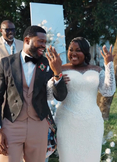 Nollywood couple, Stanze Nze and Blessing Obasi renew their vows on their 5th wedding anniversary (Watch)