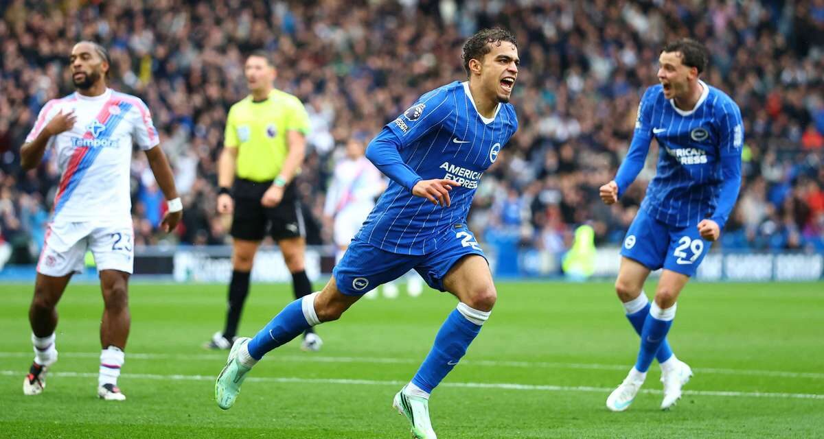 Five-star Brighton thrash rivals Palace after scoring three in first 10 minutes